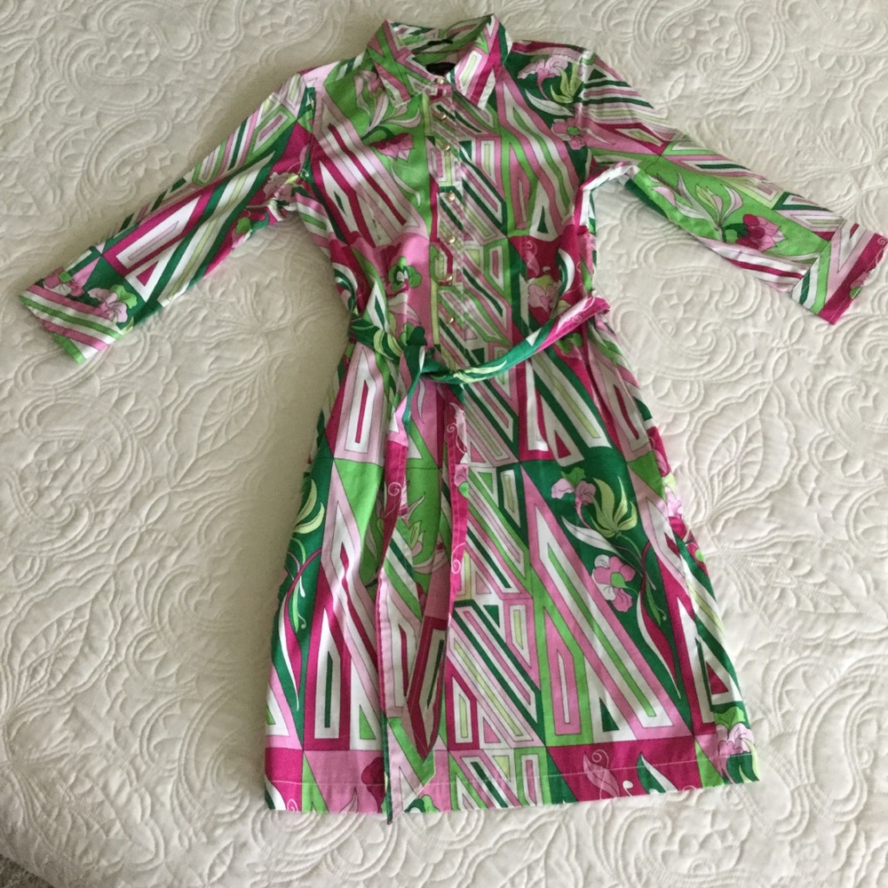 Talbots Paisley Button Down Shirt Dress
